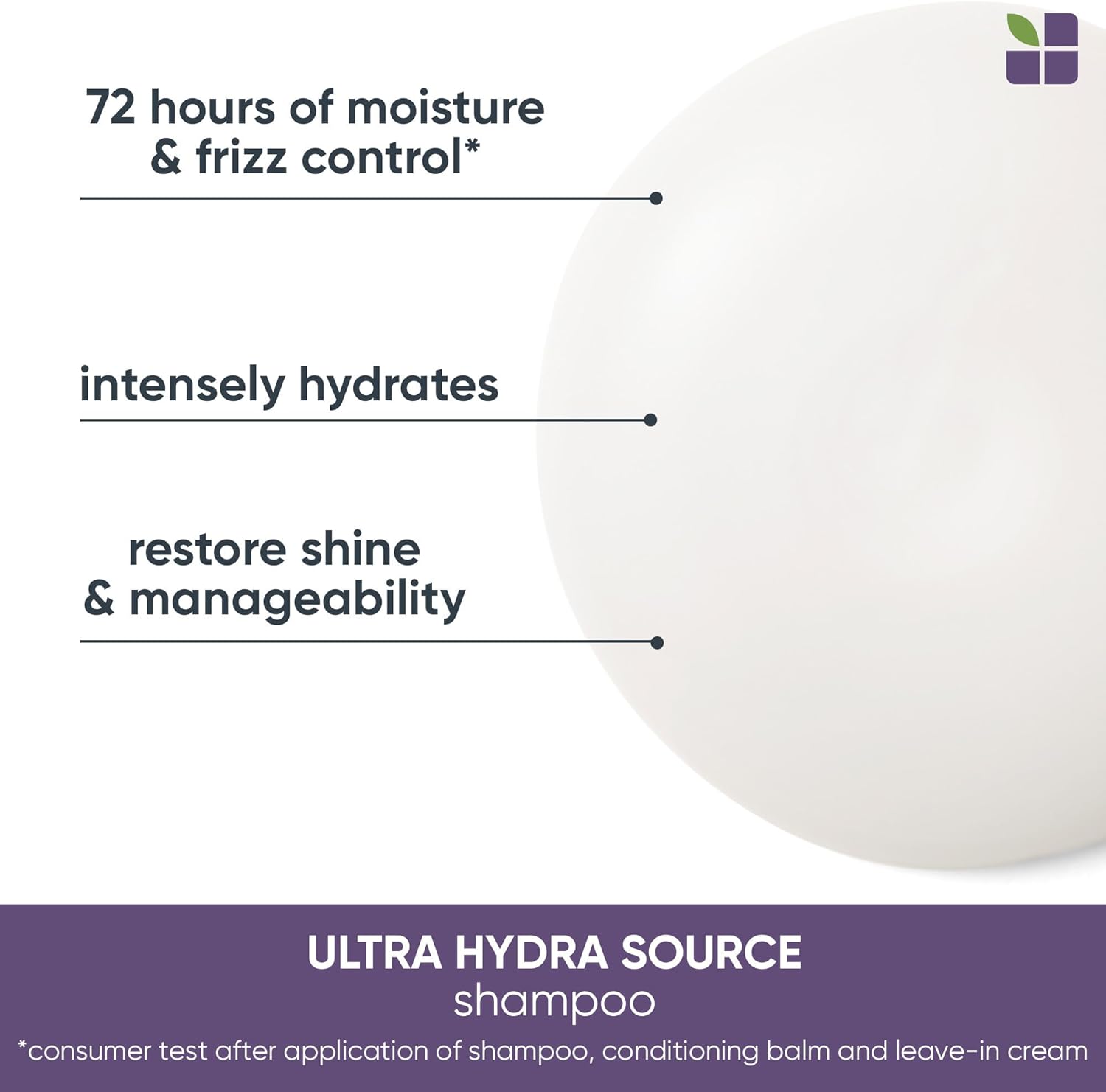 Biolage Ultra Hydra Source Shampoo | Deep Hydrating Shampoo for Very Dry Hair | Moisturizes Hair to Prevent Breakage | Paraben & Silicone-Free | Vegan | Salon Shampoo - Image 3
