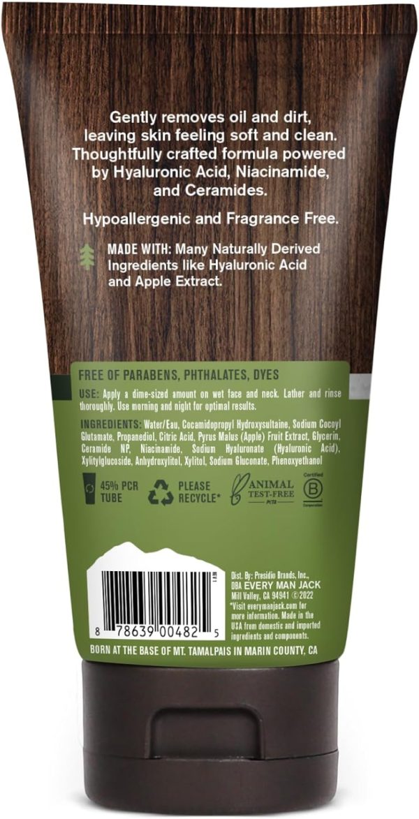 Every Man Jack Daily Face Wash & Lotion Set, Deeply Cleanse, Moisturize, and Revive Dry, Tired Skin with Hyaluronic Acid, Niacinamide, and Aloe Vera - 2-Pack - Image 7