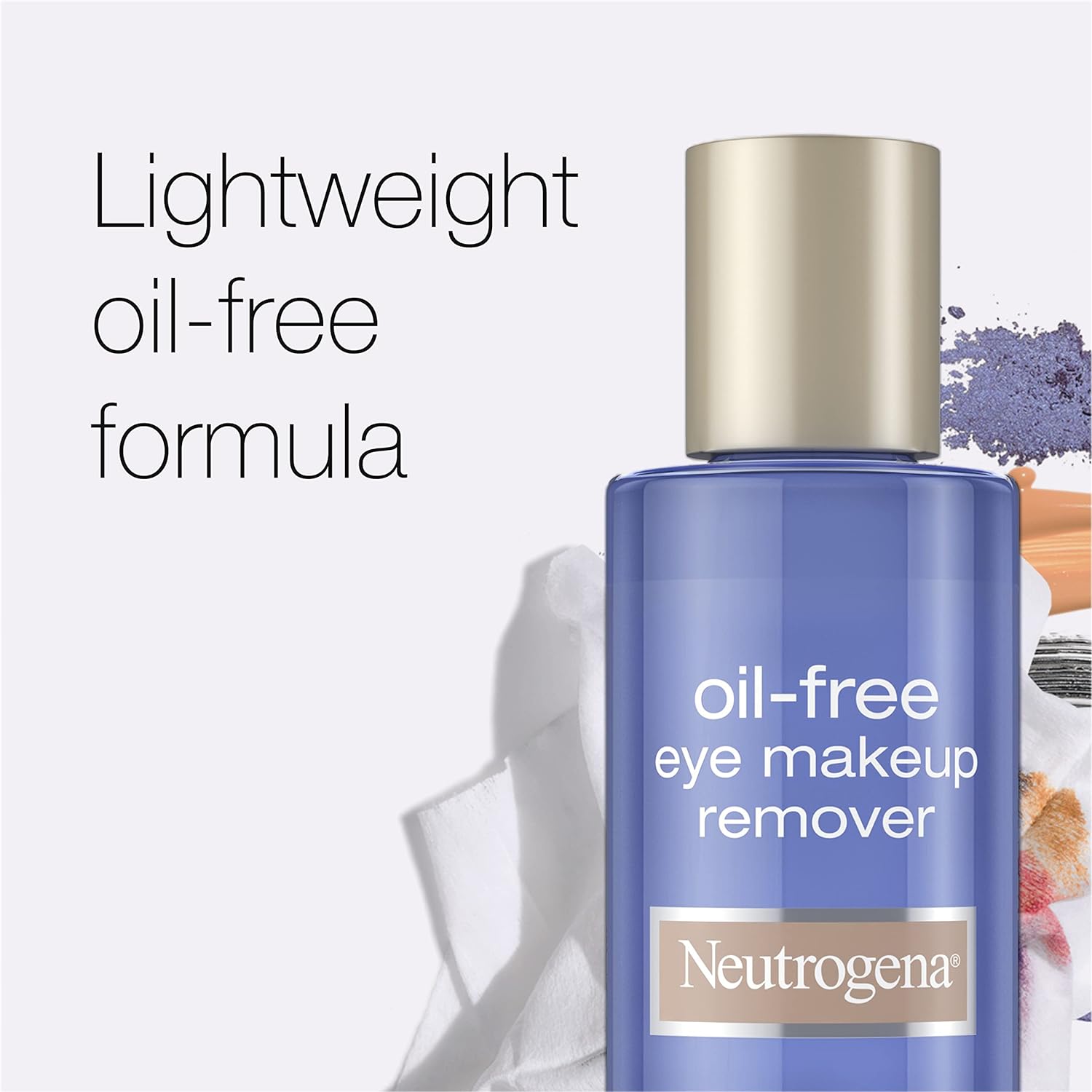 Neutrogena Oil-Free Liquid Eye Makeup Remover, Residue-Free, Non-Greasy, Gentle & Skin-Soothing Solution with Aloe & Cucumber Extract for Waterproof Mascara, 5.5 fl. oz - Image 2