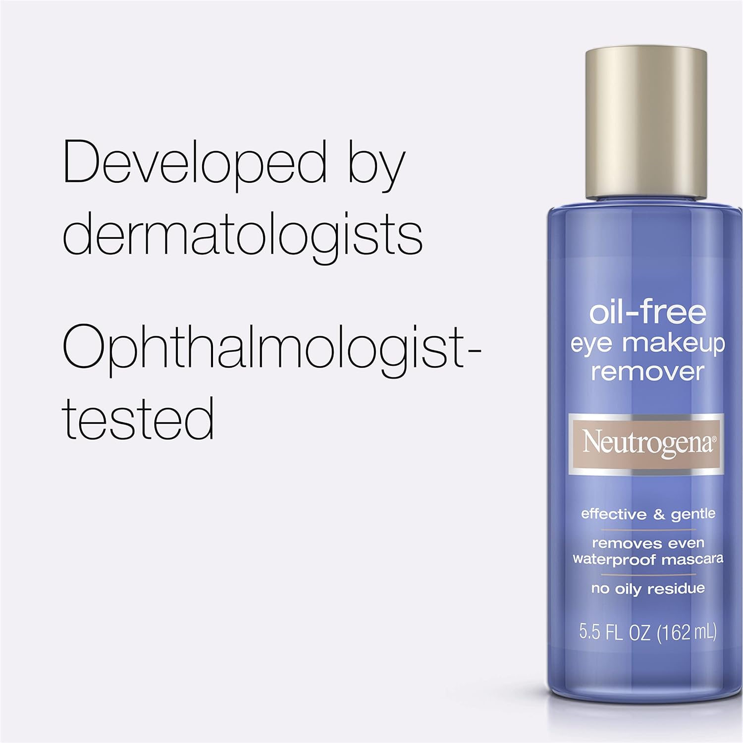 Neutrogena Oil-Free Liquid Eye Makeup Remover, Residue-Free, Non-Greasy, Gentle & Skin-Soothing Solution with Aloe & Cucumber Extract for Waterproof Mascara, 5.5 fl. oz - Image 3