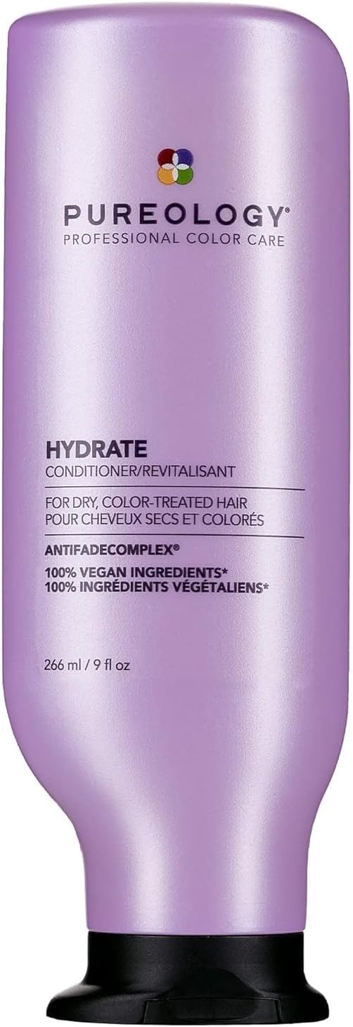 Pureology Hydrate Moisturizing Conditioner | Softens and Deeply Hydrates Dry Hair | For Medium to Thick Color Treated Hair | Sulfate-Free | Vegan