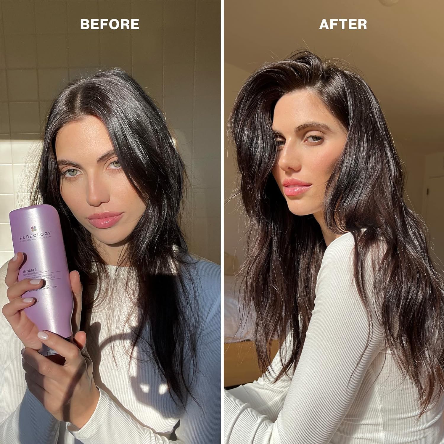 Pureology Hydrate Moisturizing Conditioner | Softens and Deeply Hydrates Dry Hair | For Medium to Thick Color Treated Hair | Sulfate-Free | Vegan - Image 7