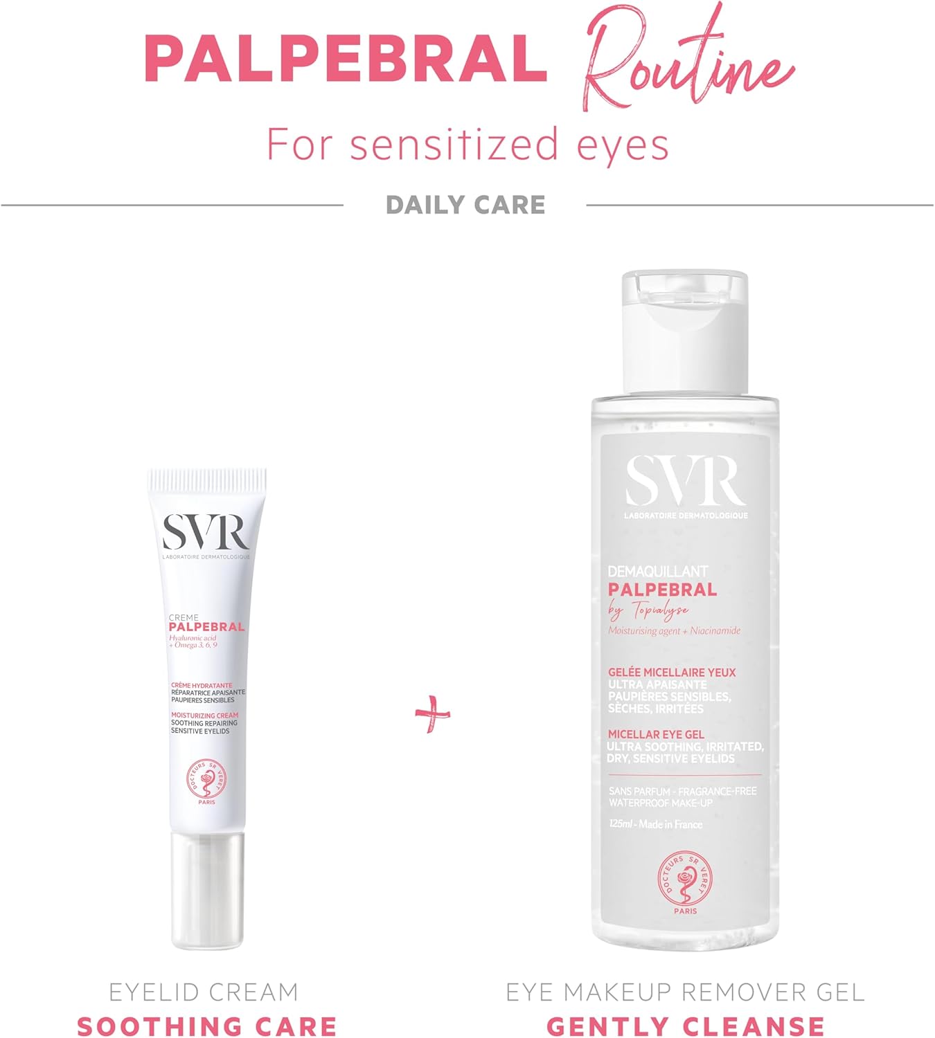 SVR Palpebral Eye Makeup Remover Gel - Niacinamide to Soothe & Hydrate - For Very Sensitive & Dry Eyelids & Eye Contour. Fragrance-Free - Waterproof Makeup Remover, 4.3 fl.oz. - Image 6